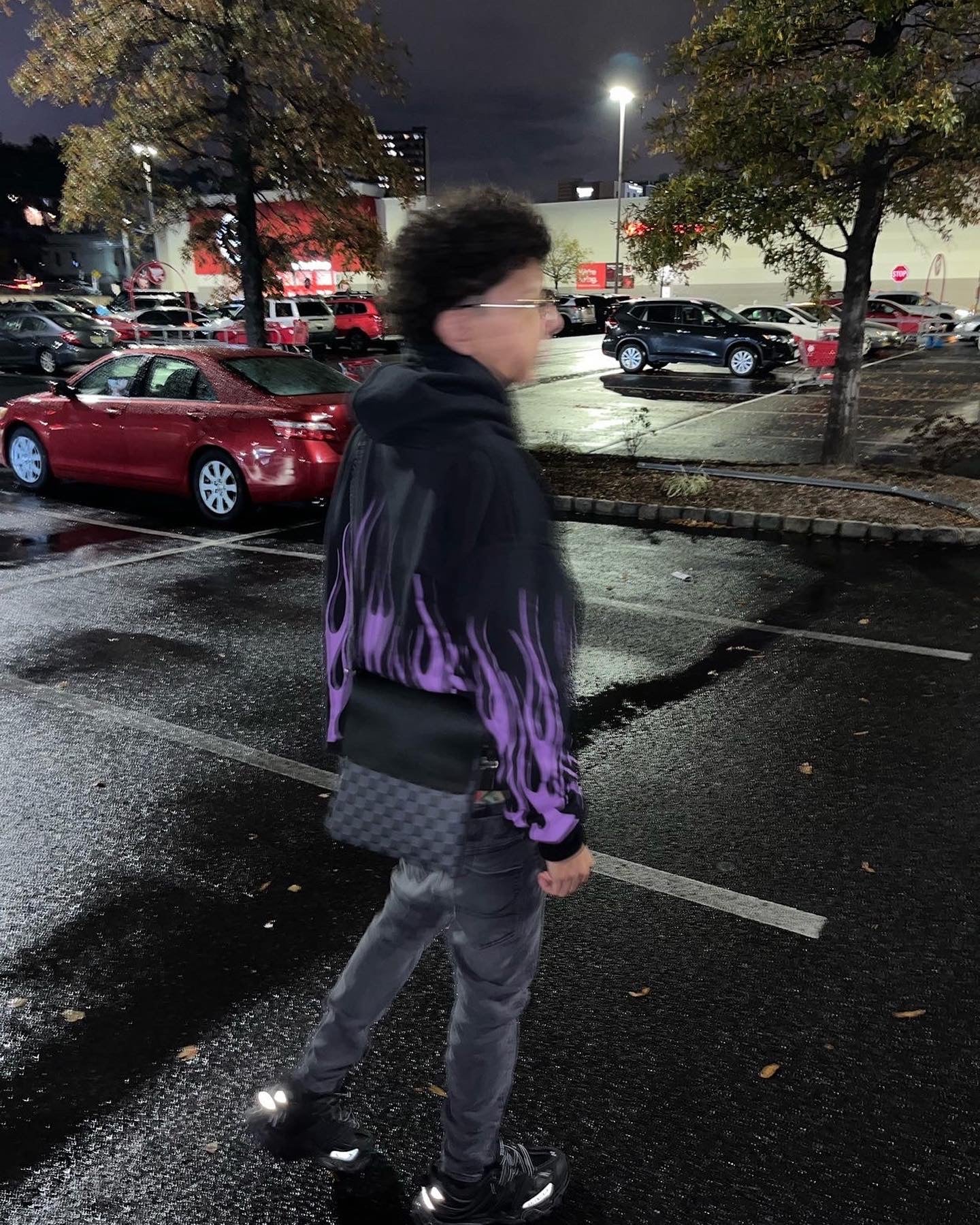 Purp flame hoodie